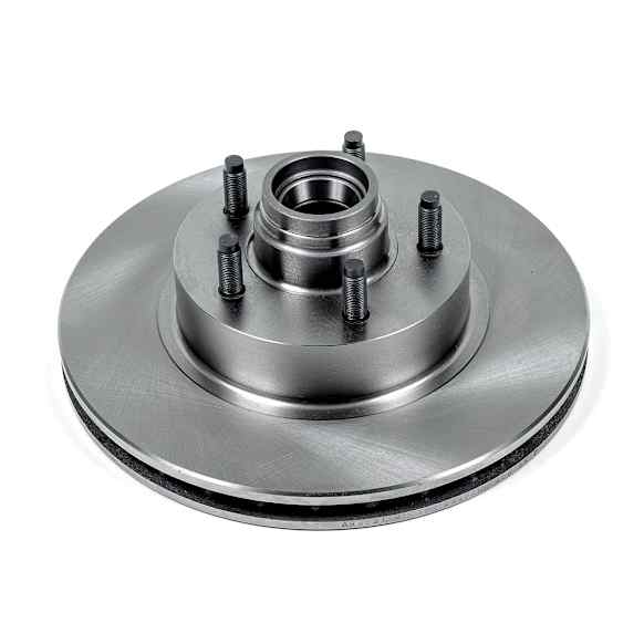 AR8551 Front, Driver or Passenger Side Brake Disc, Natural Finish, Plain Surface, Vented, 5 Lugs, Autospecialty By Powerstop