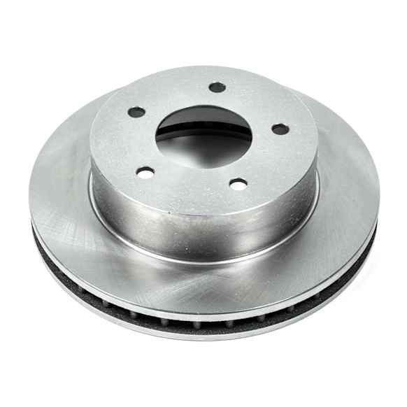 AR8622 Front, Driver or Passenger Side Brake Disc, Natural Finish, Plain Surface, Vented, 5 Lugs, AWD, Autospecialty By Powerstop