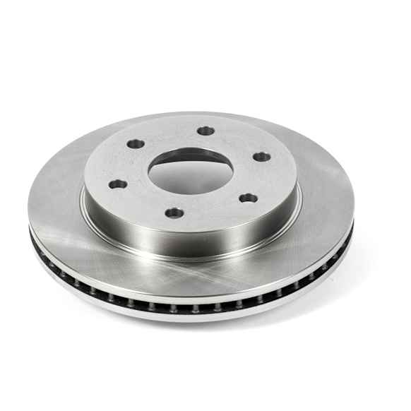 AR8640 Front, Driver or Passenger Side Brake Disc, Natural Finish, Plain Surface, Vented, 6 Lugs, Autospecialty By Powerstop