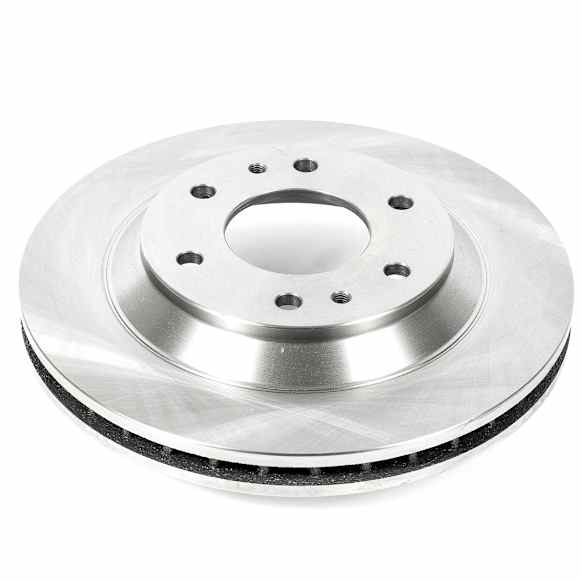 AR8649 Front, Driver or Passenger Side Brake Disc, Natural Finish, Plain Surface, Vented, 6 Lugs, Autospecialty By Powerstop