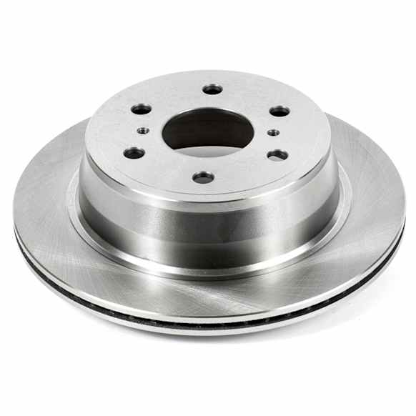 AR8658 Rear, Driver or Passenger Side Brake Disc, Natural Finish, Plain Surface, Vented, 6 Lugs, Autospecialty By Powerstop