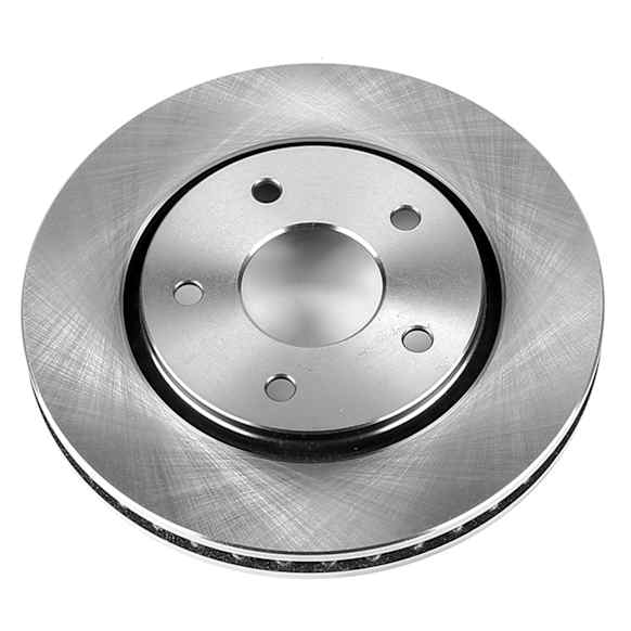 2010 Dodge Grand Caravan - Front, Driver or Passenger Side Brake Disc, Natural Finish, Plain Surface, Vented, 5 Lugs, 4.0L 6Cyl, Autospecialty By Powerstop