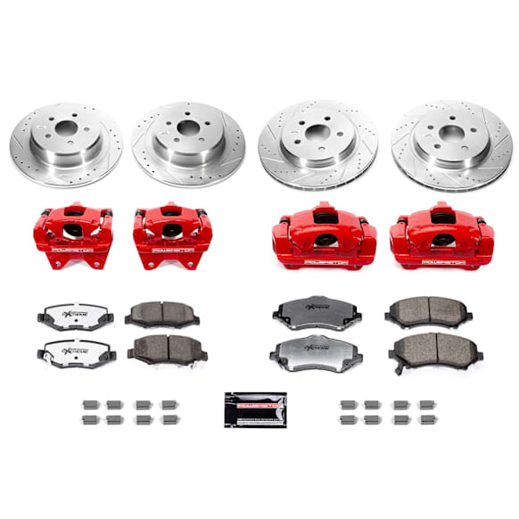 2008 Jeep Wrangler - Front and Rear Jeep Wrangler JK / JKU Big Brake Conversion Kit - Rotors, Pads and Powder Coated Calipers