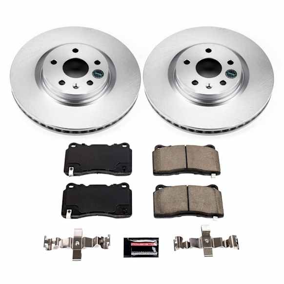 2013 Cadillac XTS - Front Brake Disc and Pad Kit, Geomet Coated, Plain Surface, 5 Lugs, 345 mm, Ceramic, 3.6L 6Cyl, Z17 Evolution Geomet Coated