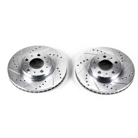 EBR458XPR Front Brake Disc, Cross-drilled and Slotted, Vented, 5 Lugs, 279.91 mm,, Evolution Drilled & Slotted Series