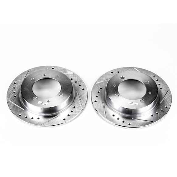 EBR645XPR Rear Brake Disc, Cross-drilled and Slotted, Solid, 4 Lugs, 260.1 mm,, Evolution Drilled & Slotted Series