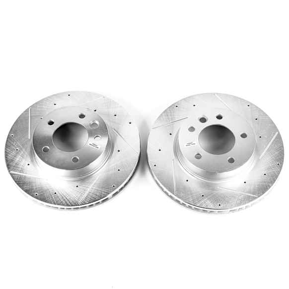 EBR820XPR Front Brake Disc, Cross-drilled and Slotted, Vented, 5 Lugs,, Evolution Drilled & Slotted Series