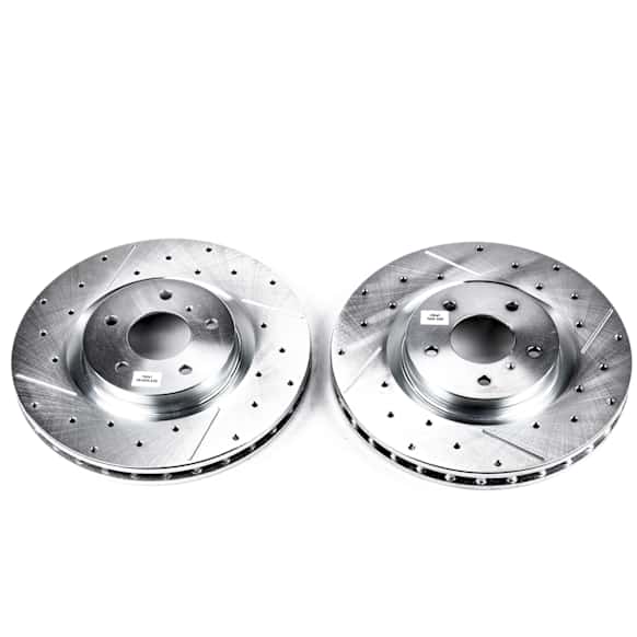 JBR1107XPR Front Brake Disc, Cross-drilled and Slotted, Vented, 5 Lugs, 324.1 mm, 3.5L, 6Cyl, Evolution Drilled & Slotted Series