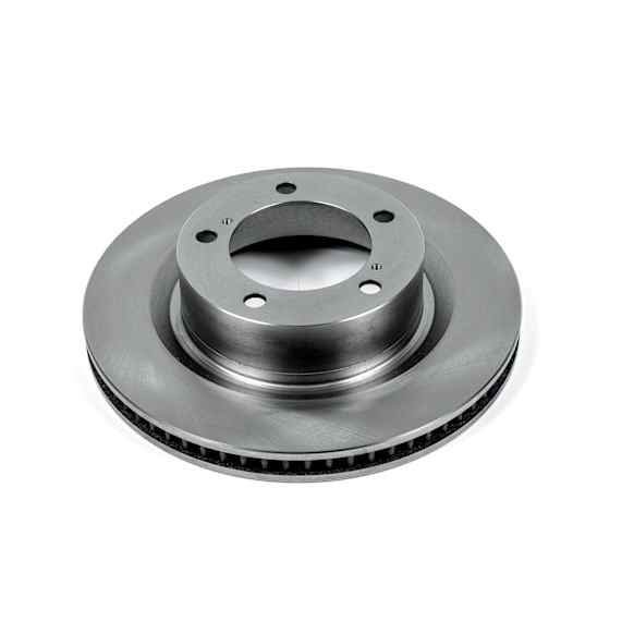 JBR1309 Front, Driver or Passenger Side Brake Disc, Natural Finish, Plain Surface, Vented, 5 Lugs, Autospecialty By Powerstop