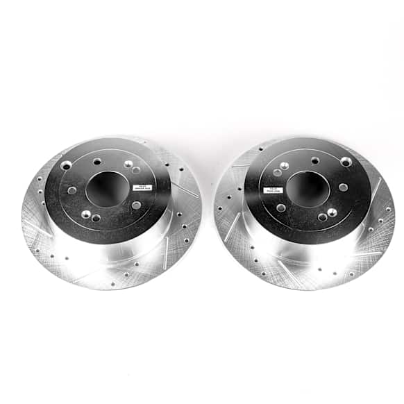 JBR1339XPR Rear Brake Disc, Cross-drilled and Slotted, Solid, 5 Lugs, 302.01 mm,, Evolution Drilled & Slotted Series