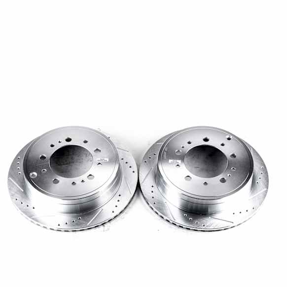 2013 Lexus LX570 - Rear Brake Disc, Cross-drilled and Slotted, Vented, 5 Lugs, 344.93 mm, 5.7L 8Cyl, Evolution Drilled & Slotted Series