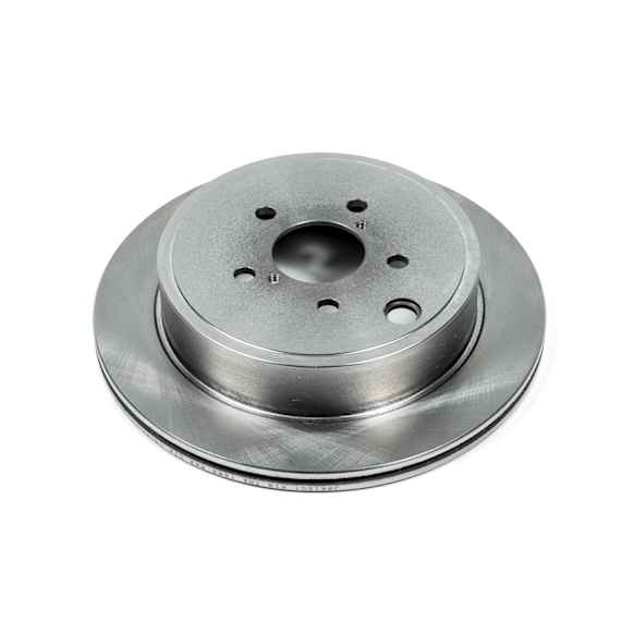 JBR1501 Rear, Driver or Passenger Side Brake Disc, Natural Finish, Plain Surface, Vented, 5 Lugs, Autospecialty By Powerstop