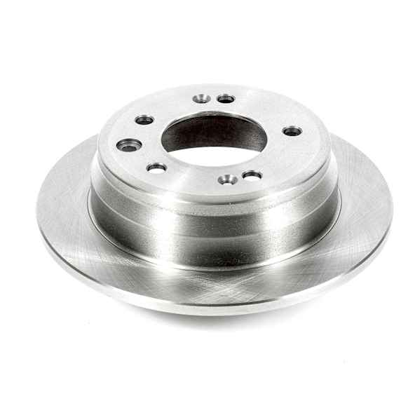JBR1526 Rear, Driver or Passenger Side Brake Disc, Natural Finish, Plain Surface, Vented, 5 Lugs, Autospecialty By Powerstop