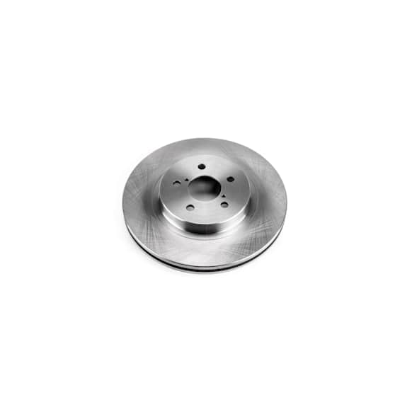 JBR1759 Front, Driver or Passenger Side Brake Disc, Natural Finish, Plain Surface, Vented, 5 Lugs, Autospecialty By Powerstop
