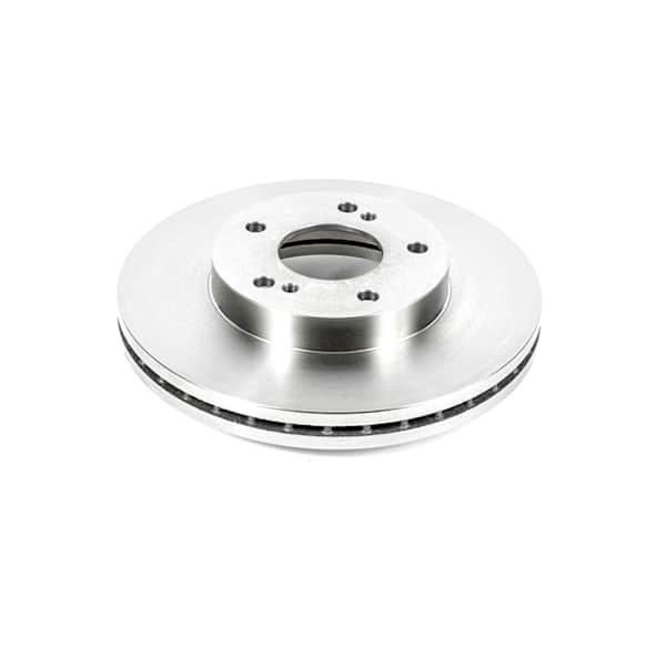 JBR550 Front, Driver or Passenger Side Brake Disc, Natural Finish, Plain Surface, Vented, 5 Lugs, 279.9 mm, Autospecialty By Powerstop
