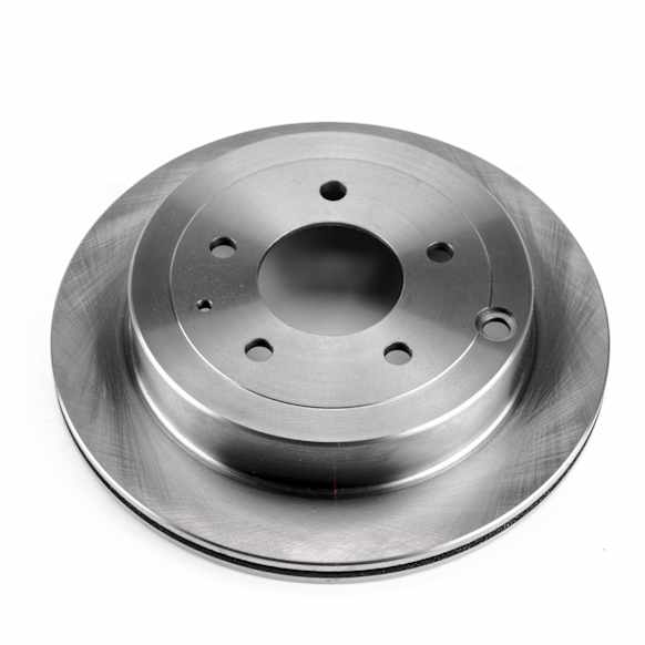 JBR575 Rear, Driver or Passenger Side Brake Disc, Natural Finish, Plain Surface, Vented, 5 Lugs, Autospecialty By Powerstop