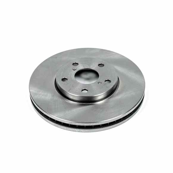 JBR716 Front, Driver or Passenger Side Brake Disc, Natural Finish, Plain Surface, Vented, 5 Lugs, Autospecialty By Powerstop