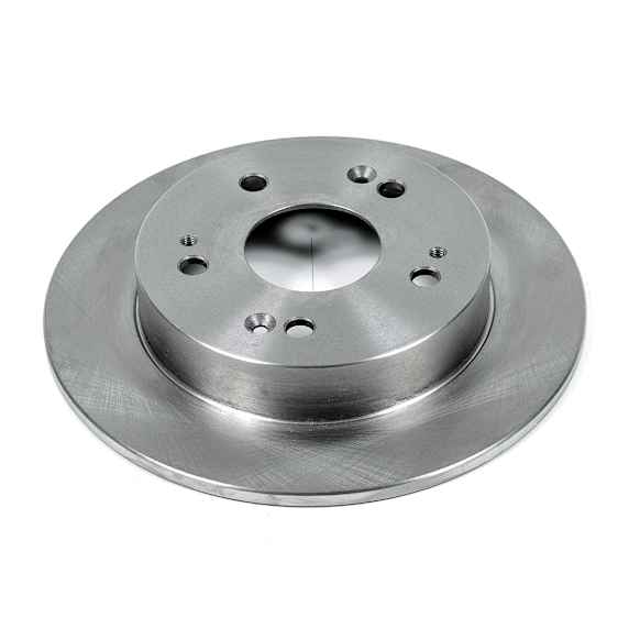 JBR798 Rear, Driver or Passenger Side Brake Disc, Natural Finish, Plain Surface, Vented, 5 Lugs, Autospecialty By Powerstop