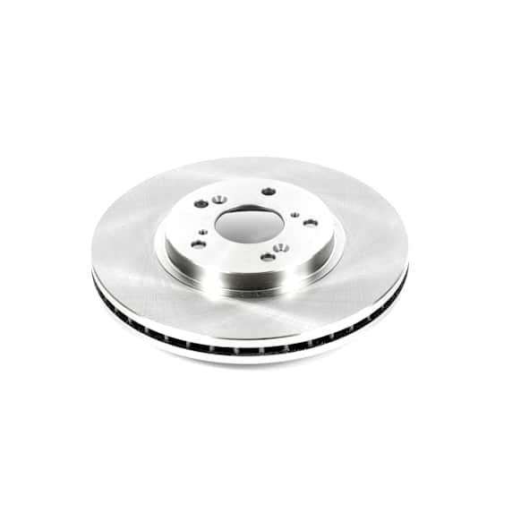 JBR923 Front, Driver or Passenger Side Brake Disc, Natural Finish, Plain Surface, Vented, 5 Lugs, Autospecialty By Powerstop