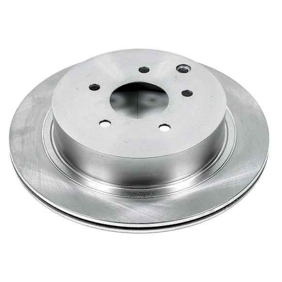JBR981 Rear, Driver or Passenger Side Brake Disc, Natural Finish, Plain Surface, Vented, 5 Lugs, Autospecialty By Powerstop