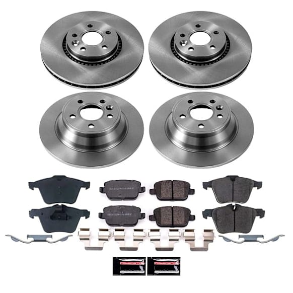 2023 Nissan Kicks - Front and Rear Brake Disc and Pad Kit, 257.9 mm, With Rear Drum, 1.6L 4Cyl