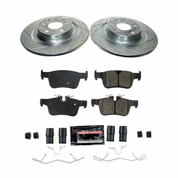 2019 Volvo XC60 - Rear Brake Disc and Pad Kit, Cross-drilled and Slotted, 5 Lugs, 301.9 mm, Carbon Fiber Ceramic, 2.0L 4Cyl, Z23 Evolution Sport Series