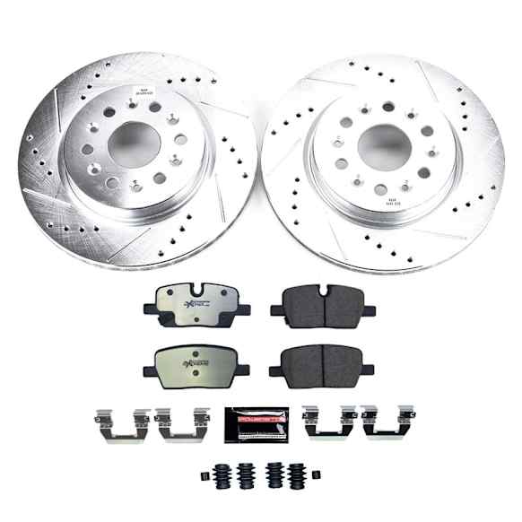 2022 Buick Enclave - Rear Brake Disc and Pad Kit, Cross-drilled and Slotted, 6 Lugs, 315 mm, Carbon Fiber Ceramic, engdesig: LFY, 3.6L 6Cyl, Z36 Extreme Truck And Tow