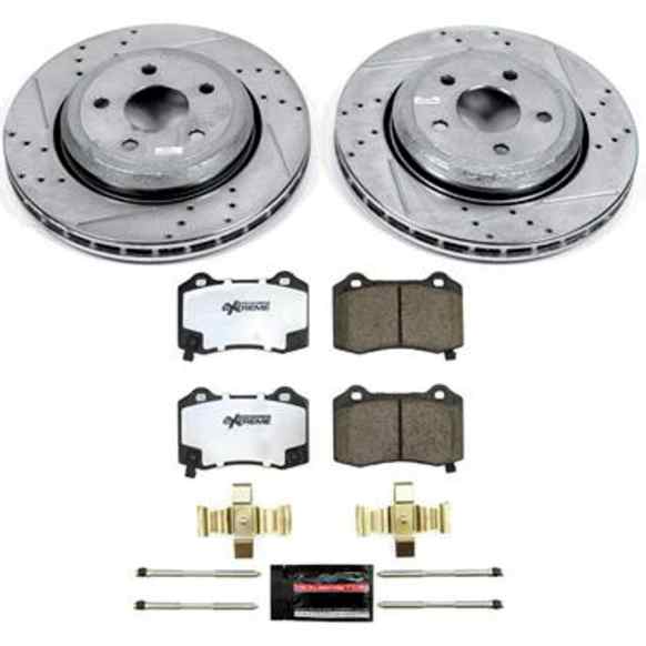 2021 Dodge Durango - Rear Brake Disc and Pad Kit, Cross-drilled and Slotted, 5 Lugs, 349.9 mm, Carbon Fiber Ceramic, 6.2L 8Cyl, Z26 Street Warrior Carbon-Fiber Ceramic Series