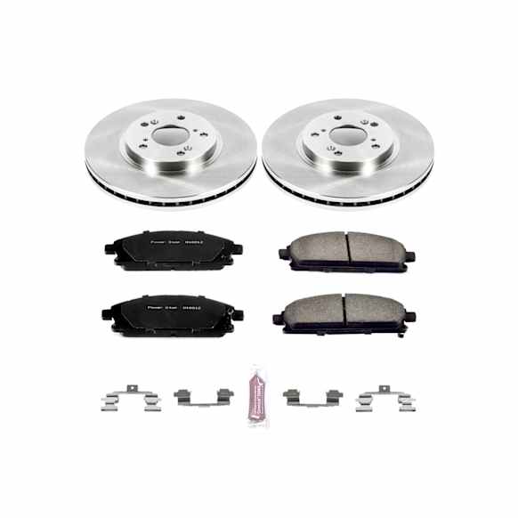 KOE2290 Front Brake Disc and Pad Kit, Natural Finish, Plain Surface, 5 Lugs, 299.9 mm, Ceramic, Z17 OE Replacement