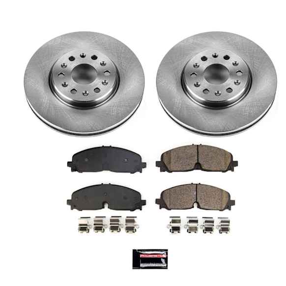 KOE8739 Front Brake Disc and Pad Kit, Plain Surface, 6 Lugs, 321.2 mm, Ceramic, Z17 OE Replacement