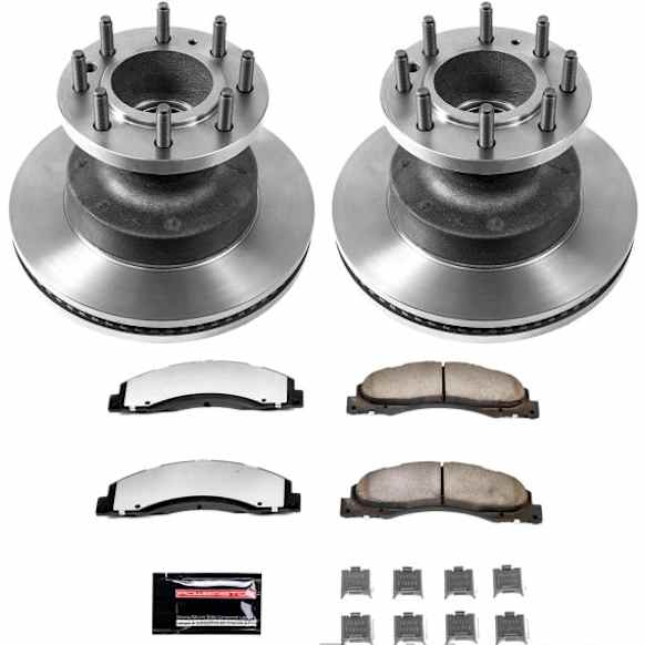 MDK4717 2-Wheel Set Brake Disc and Pad Kit, Plain Surface 8 Lugs 345 mm Z36 Extreme Truck And Tow, Includes (2) Brake Disc and (1) Brake Pad Set