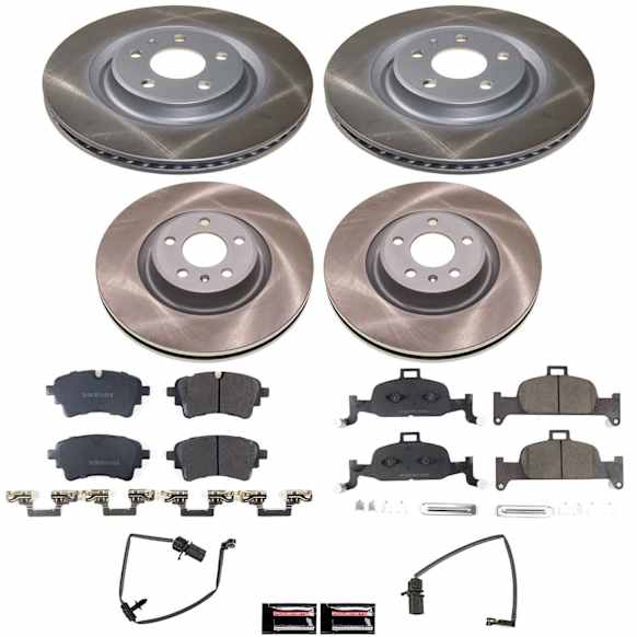 SC8653 Front and Rear Brake Disc and Pad Kit, Plain Surface, 5 Lugs, Z17 OE Replacement