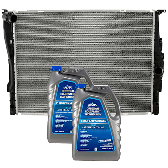 2007-2013 BMW 328i - 3-Piece Kit Radiator, 3.0L, 6Cyl, Includes (1) Radiator and (2) Coolant/Antifreeze