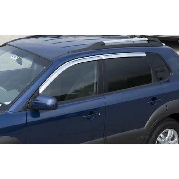 480257 Front and Rear Window Visor, Chrome