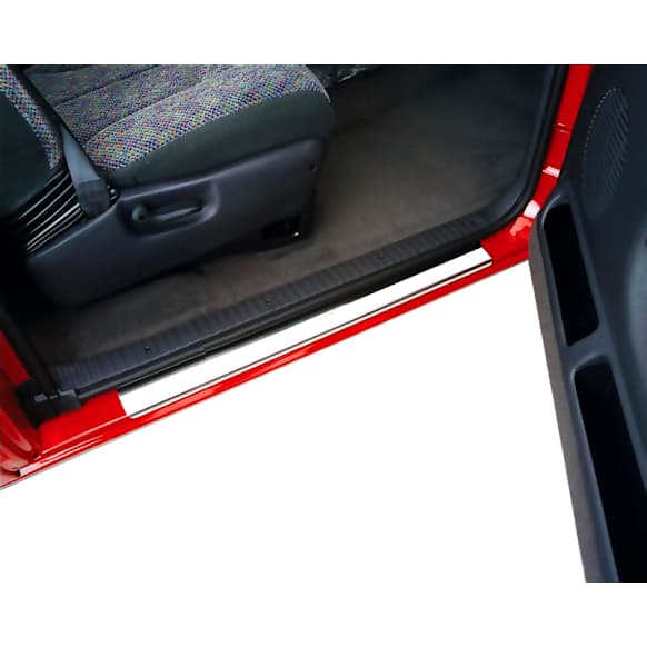 95128 Door Sill Protector - Chrome, Stainless Steel, Direct Fit, Set of 4