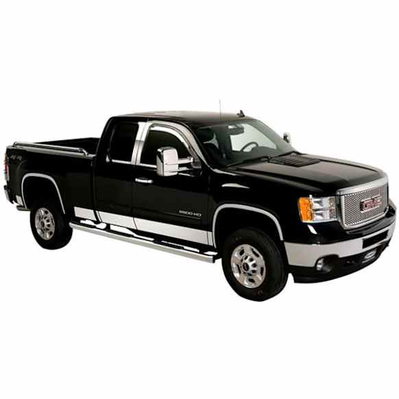 9751233 Driver and Passenger Side Rocker Panel Trim, Polished, Stainless Steel, 10 Pieces