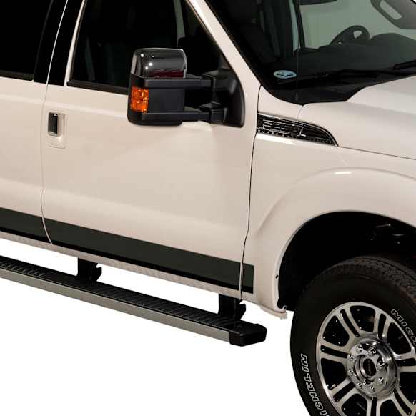 9751452BP Rocker Panel Trim, Black Platinum, Stainless Steel, Sold individually, Extended Cab Pickup