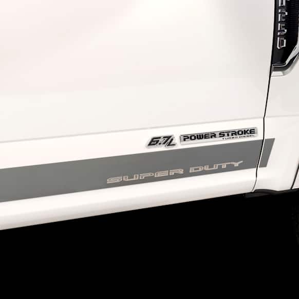 9751452FD Driver and Passenger Side Rocker Panel Trim, Chrome, Stainless Steel, 10 Pieces, Extended Cab Pickup