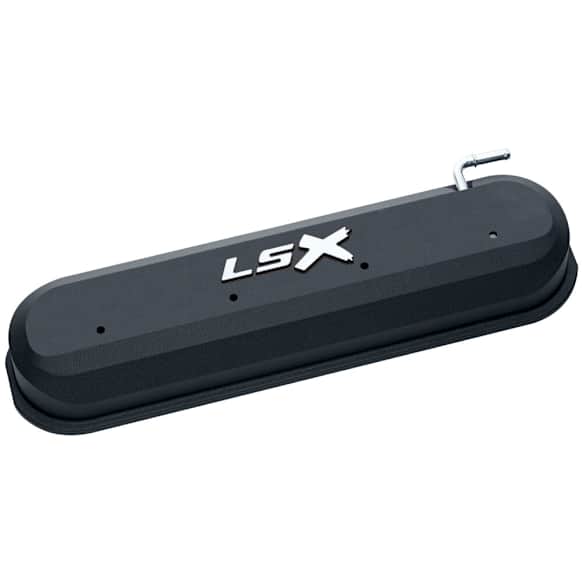 141-256 Valve Covers, Raised LSX Emblem Aluminum Valve Covers, LS Engines