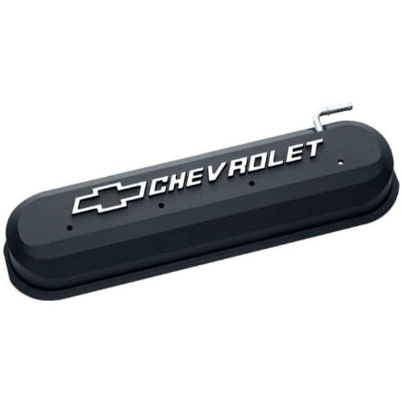 141-262 Valve Covers, Slant-Edge Style, with Bowtie Logo, LS Engines