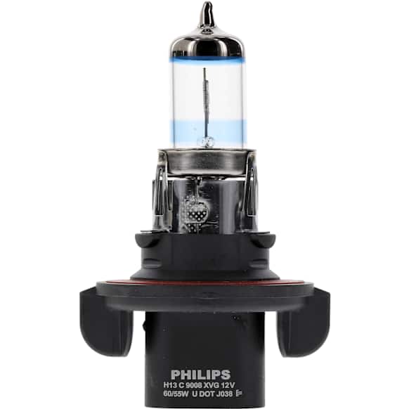 Philips NightGuide Platinum 9007 (HB5) Halogen Headlight Bulbs – 2 Pack, 65/55W, 3500K Warm White