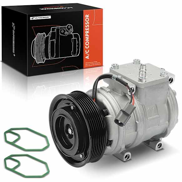 2000 Land Rover Range Rover - A/C Compressor, 10PA17C Compressor, With Clutch, 7-Groove Pulley, 4.0L 8Cyl