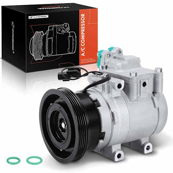 2000 Hyundai Accent - A/C Compressor, With Clutch, 4-Groove Pulley, 1.5L 4Cyl