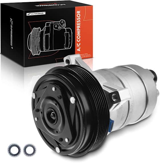 1991 Oldsmobile Toronado - A/C Compressor, With Clutch, 6-Groove Pulley, 3.8L 6Cyl