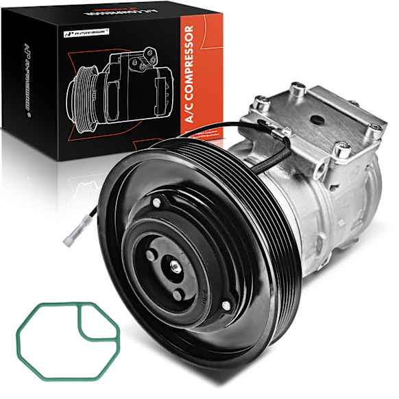 1996 Honda Accord - A/C Compressor, With Clutch, 6-Groove Pulley, 2.2L 4Cyl