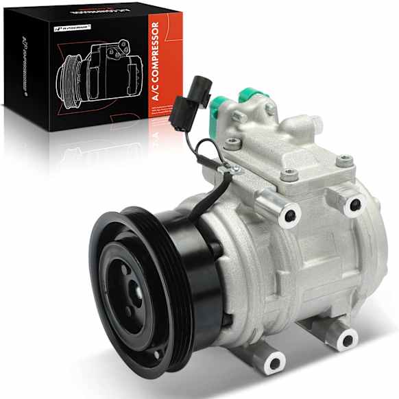 2006 Hyundai Tucson - A/C Compressor, Comes With 10PA15C Compressor and Clutch, With Clutch, 4-Groove Pulley, 2.0L 4Cyl