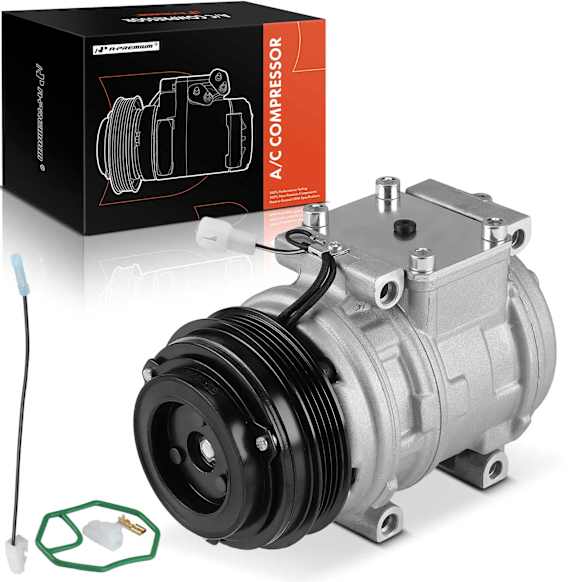 2003 Toyota Tacoma - A/C Compressor, Naturally Aspirated, DOHC, GAS, 2-Door, Extended Cab Pickup, Manual Transmission, With 10PA15C Compressor, With 4-Groove Pulley, With Clutch, 4-Groove Pulley, 2.4L 4Cyl