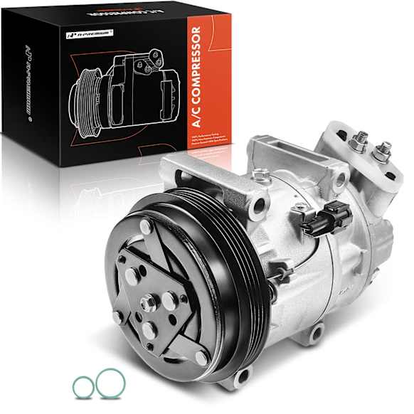 2004 Nissan Pathfinder - A/C Compressor, With Clutch, 4-Groove Pulley, 3.5L 6Cyl