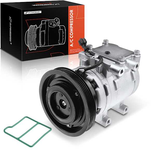 1999 Hyundai Elantra - A/C Compressor, Comes With HS15 Compressor, With Clutch, 4-Groove Pulley, 2.0L 4Cyl