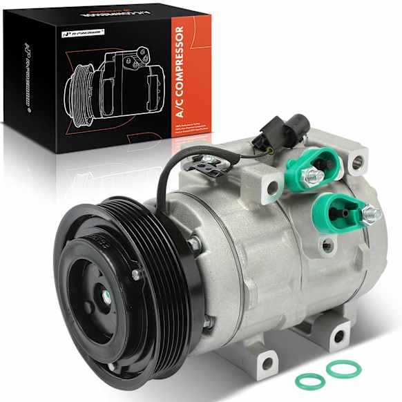 2006 Kia Sedona - A/C Compressor, With HS20 Compressor, With Clutch, 6-Groove Pulley, 3.8L 6Cyl